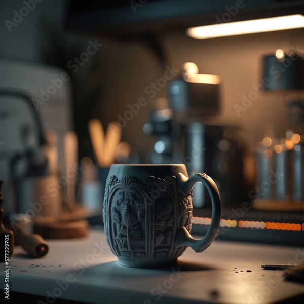 Obraz cup of coffee, Generative AI