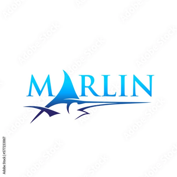 Obraz marlin logo design