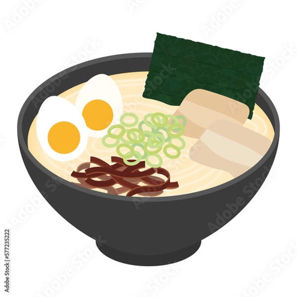 Obraz 豚骨ラーメンのイラスト