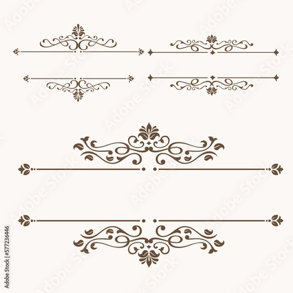 Obraz set of borders frames ornamental