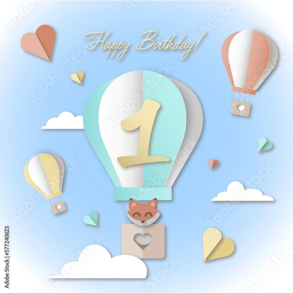 Obraz happy birthday 1 year