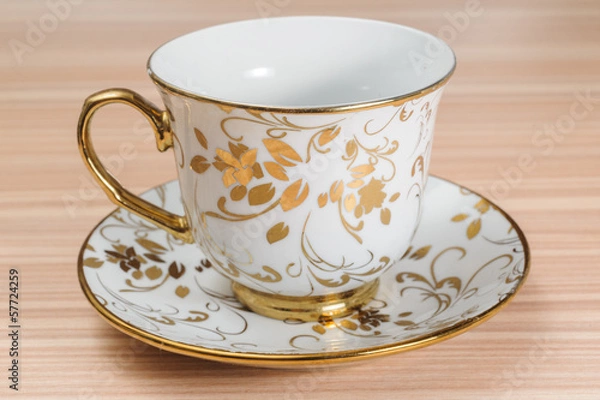Obraz Fancy Cup & Saucer Isolated