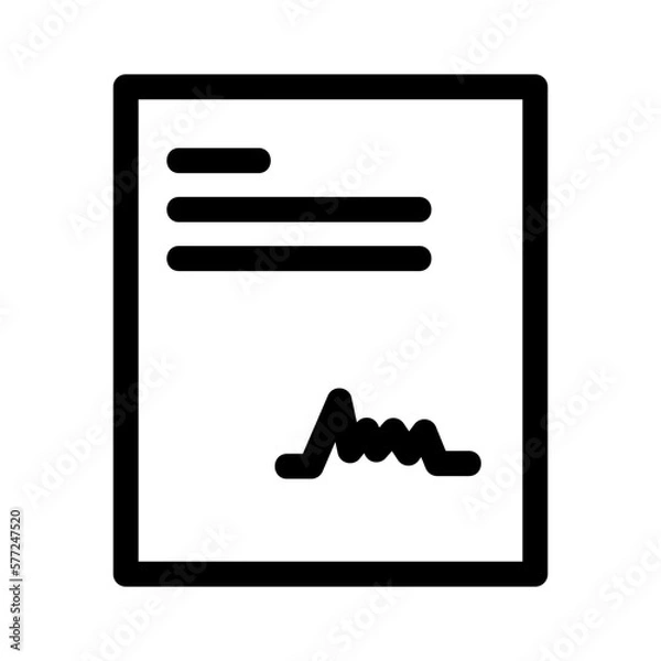 Fototapeta contract icon or logo isolated sign symbol vector illustration - high quality black style vector icons
