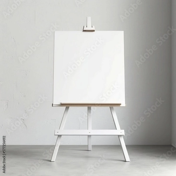 Fototapeta Sign Mockup, Easel Stand with Canvas, Canvas on Easel Stand, Easel Mockup, Canvas on Easel Stand, Easel with Canvas