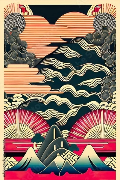 Obraz abstract Asian art