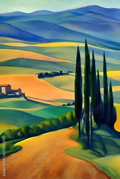 Obraz Mediterranean landscape painting