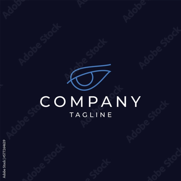 Fototapeta Abstract eye line icon outline logo design template