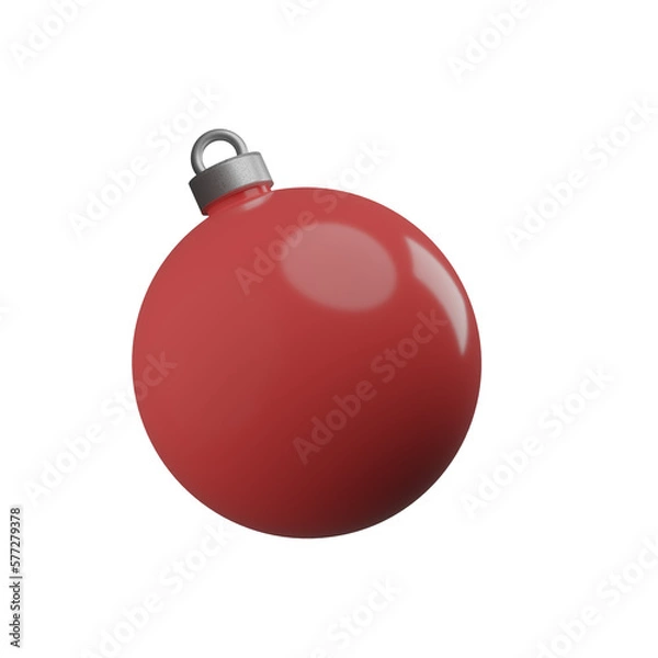 Obraz red christmas ball