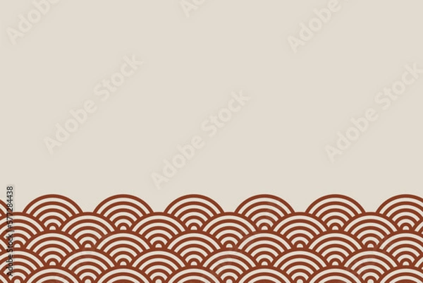 Fototapeta 日本風イラスト背景☆青海波・麻の葉模様☆ベクター素材