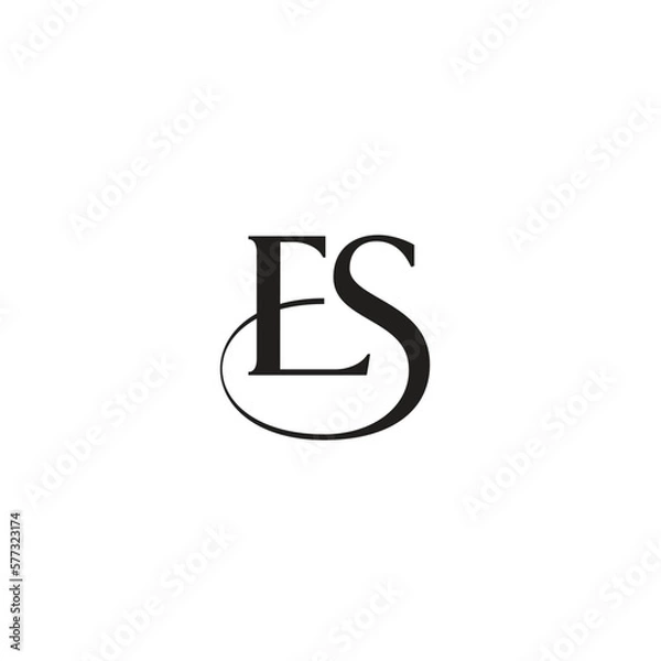 Obraz Letter ES logo or icon design