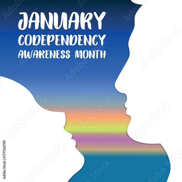Obraz Codependency Awareness Mont . Design suitable for greeting card poster and banner