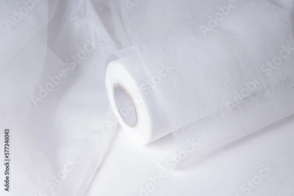 Fototapeta Non woven material, covering roll for medical bed