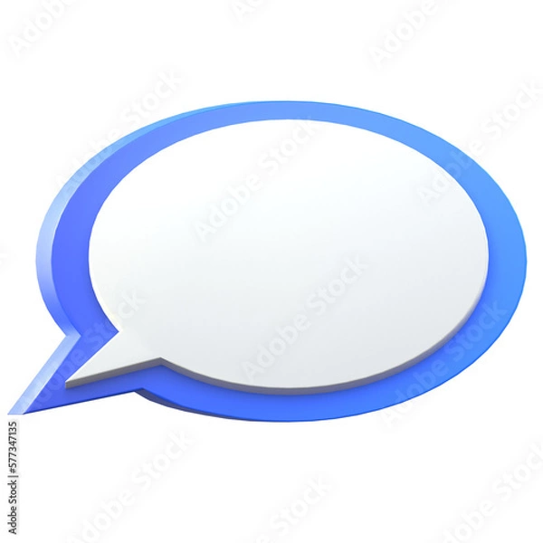 Obraz blue gradient text frame 3d illustration