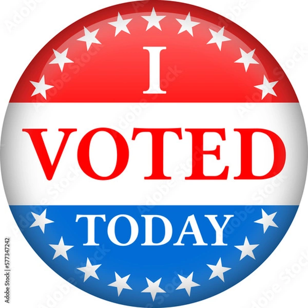 Fototapeta I voted today pins isolated vector