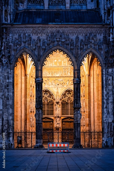 Obraz Eingang vom Ulmer Münster