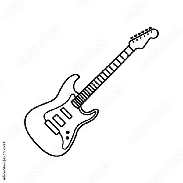 Obraz electric guitar icon vector design template in white background