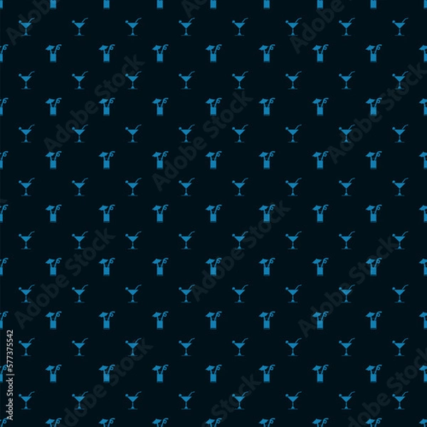 Obraz Cocktail seamless pattern background. Vector texture illustration.
