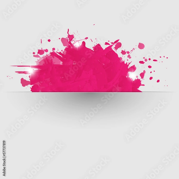 Obraz Abstract background with pink paint splashes.