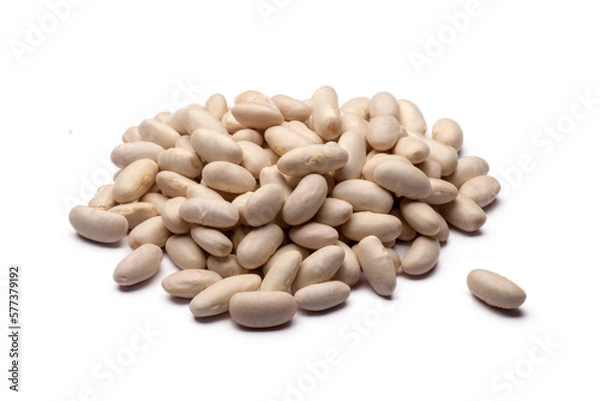 Obraz pile of  white beans isolated, png file