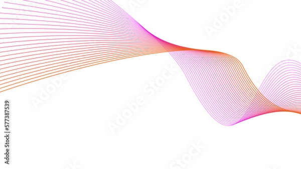 Obraz orange purple magenta tech lines gradient vector illustration
