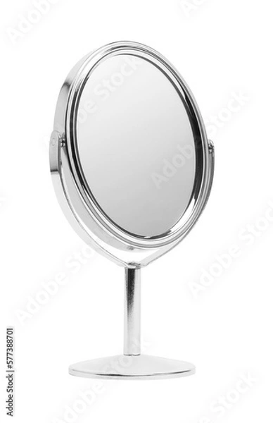 Fototapeta silver mirror isolated on transparent background