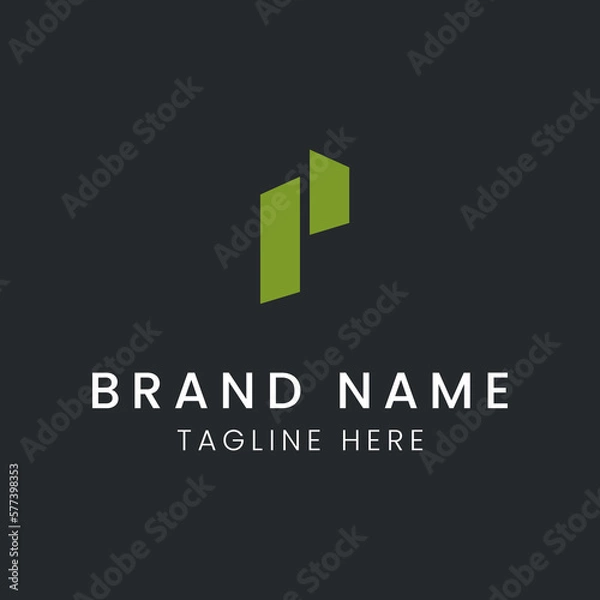 Obraz Letter P logo vector design tamplate
