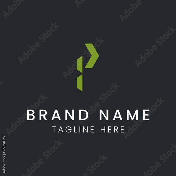 Obraz Letter P logo vector design tamplate