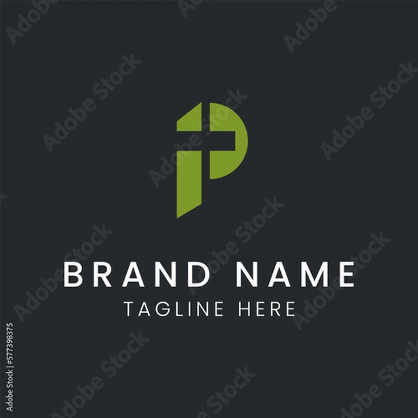 Obraz Letter P logo vector design tamplate