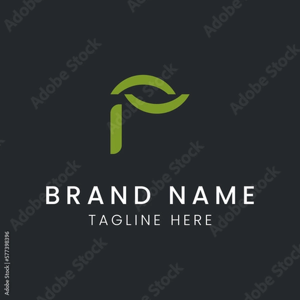 Obraz Letter P logo vector design tamplate