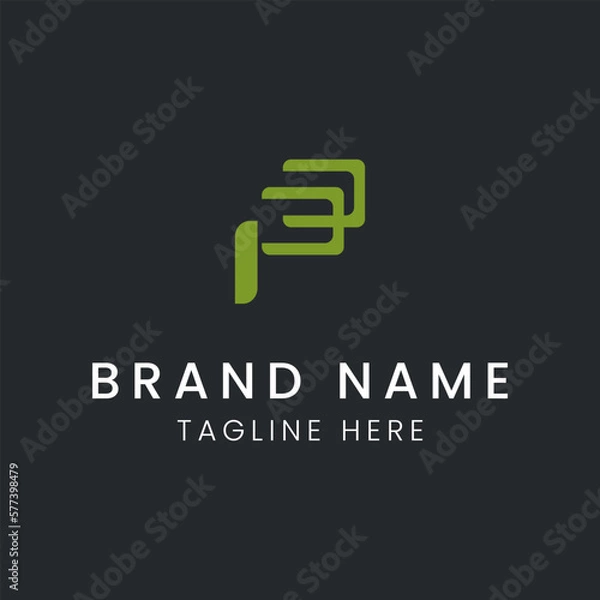 Obraz Letter P logo vector design tamplate