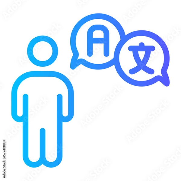 Obraz translator gradient icon