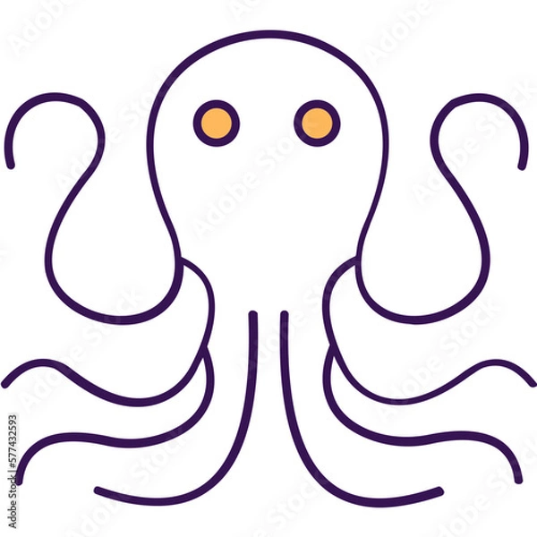 Fototapeta Invertebrate animal Vector icon which can easily modify or edit

