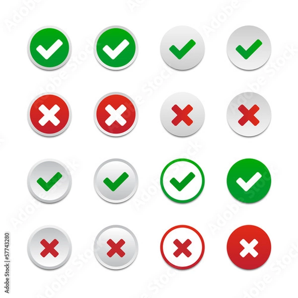 Fototapeta Validation buttons