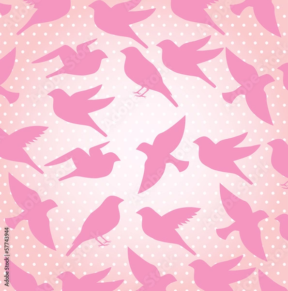 Fototapeta birds pattern