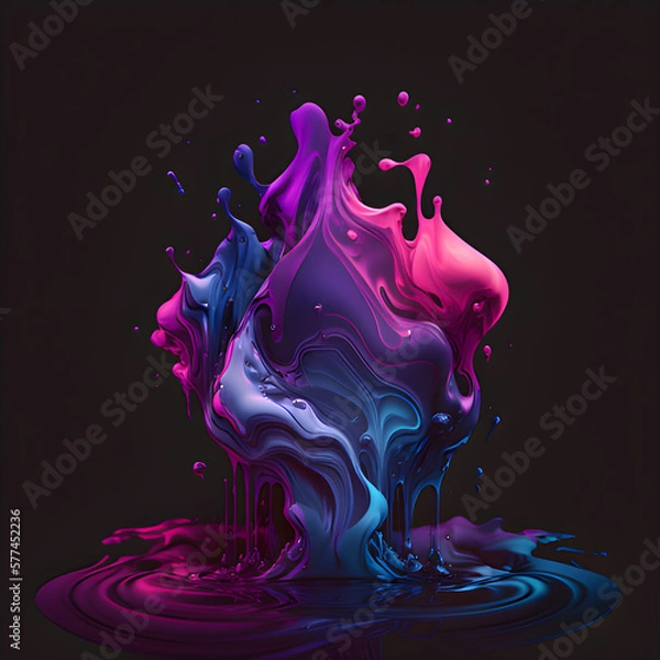 Fototapeta fluído liquido - AI