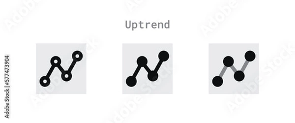 Obraz Uptrend Icons Sheet