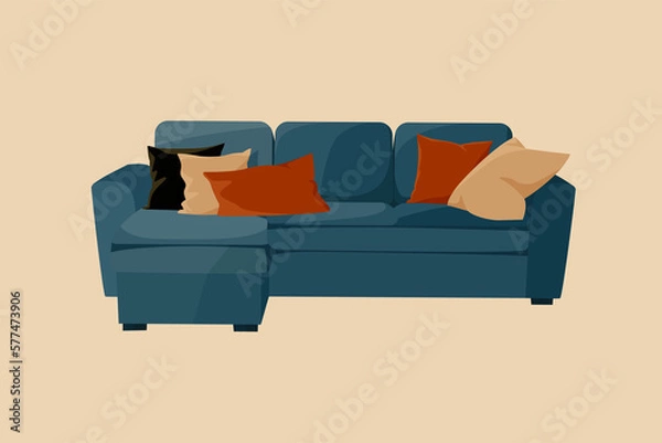 Obraz Sofa with Pillows Simple Element