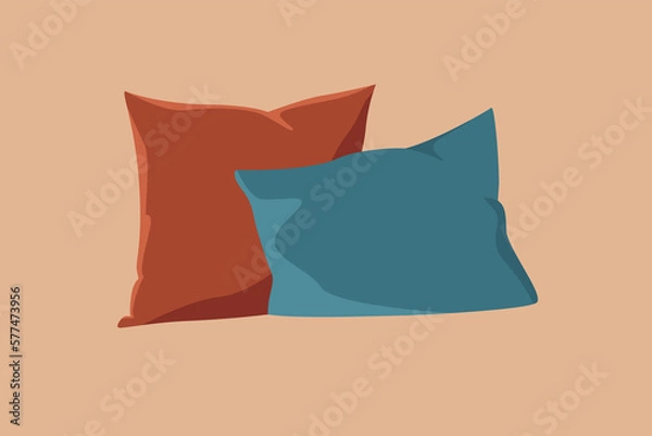 Obraz Two Pillows Simple Element Vector Illustration
