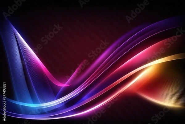 Obraz abstract colorful neon background, generative AI