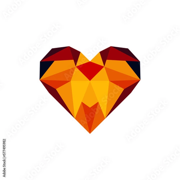Obraz Heart icon. Love. Vector illustration.
