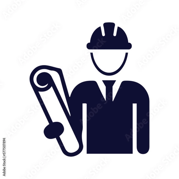 Fototapeta construction engineer icon