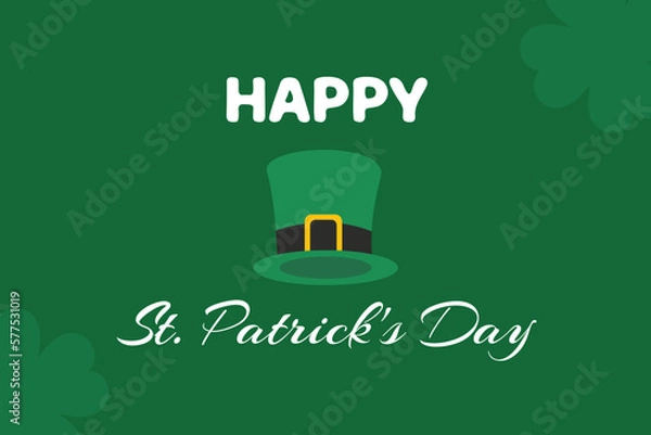 Fototapeta Saint Patrick's Day greetings card with Typography. Vector illustration.
