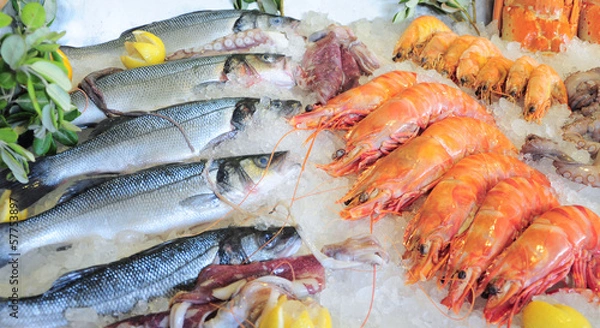 Obraz Seafood on market