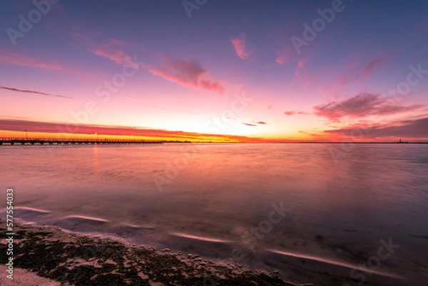 Obraz sunset over the lake