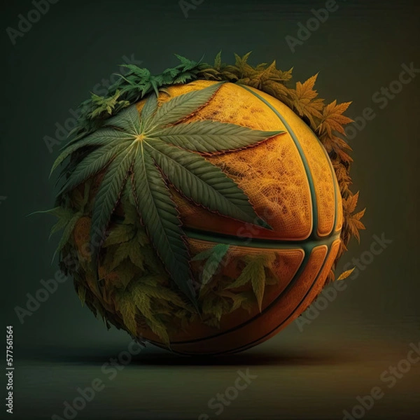 Fototapeta Marijuana Basketball - AI Generated