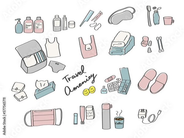 Obraz 旅行　アメニティ　防災グッズ