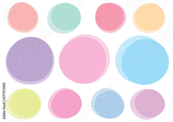 Fototapeta やさしい形の丸形セット