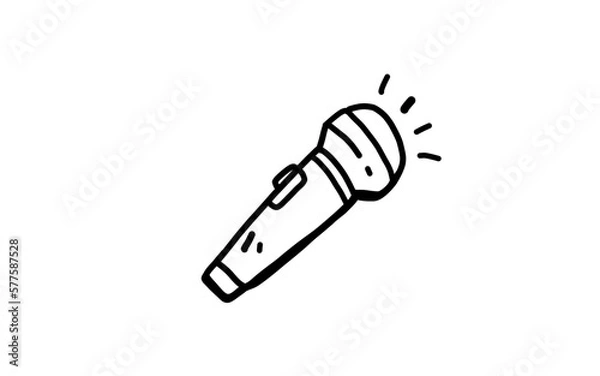 Fototapeta MIC Doodle art illustration with black and white style.
