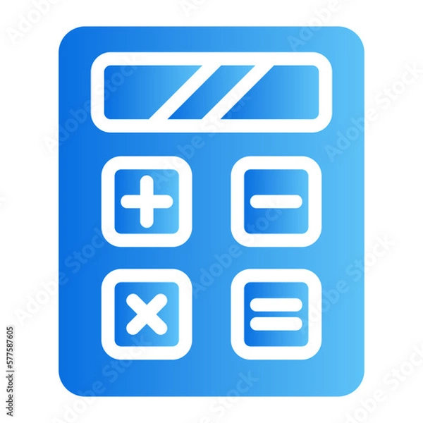 Fototapeta calculator gradient icon
