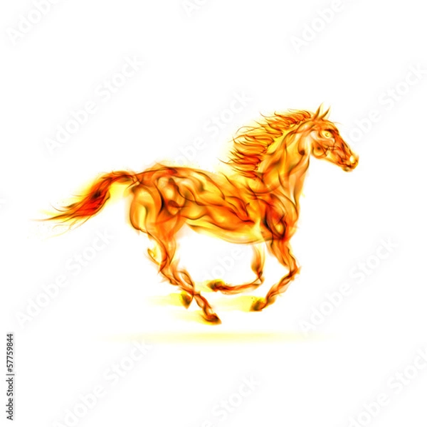 Obraz Running fire horse.